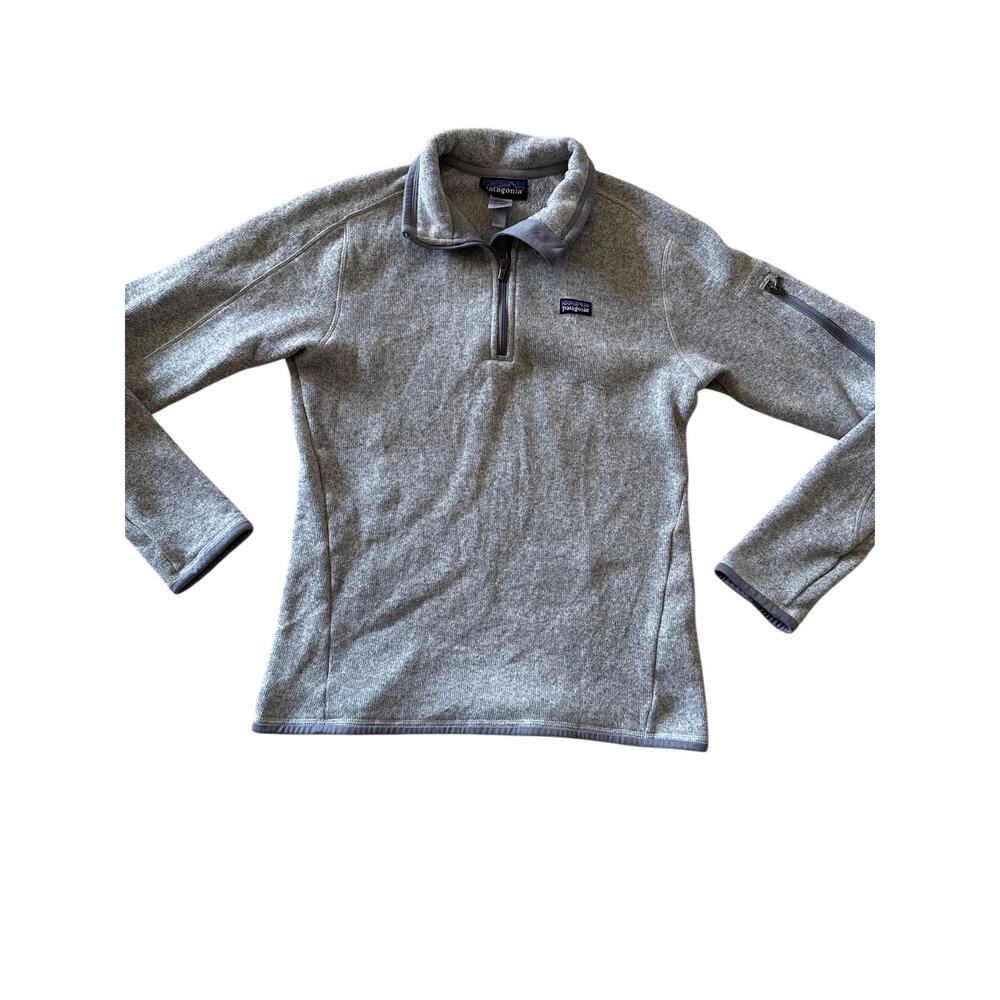 Patagonia Better Sweater Womens Small Gray 1/4 Zip Fleece Pullover